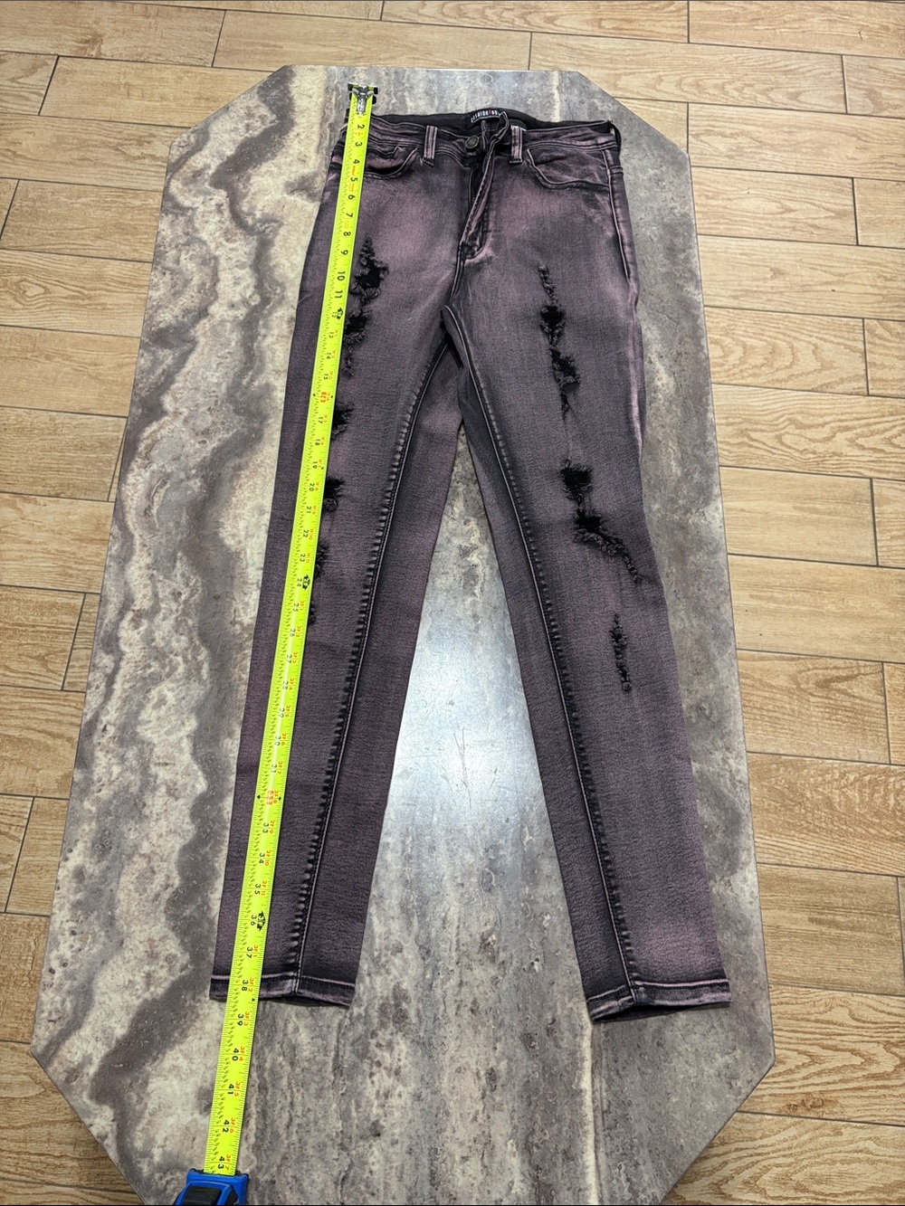 Fashion Nova Women's Faded Black/Purple Skinny Jeans